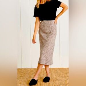 Jenni Kayne Cheetah Slip Skirt Size S